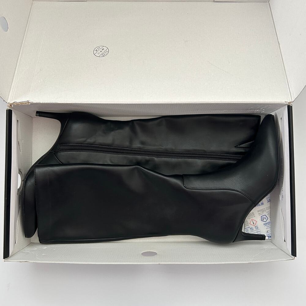 NIB Aerosoles Chai Knee High Boots Black Stretch Size 10 Women Square NEW IN BOX - Picture 10 of 16